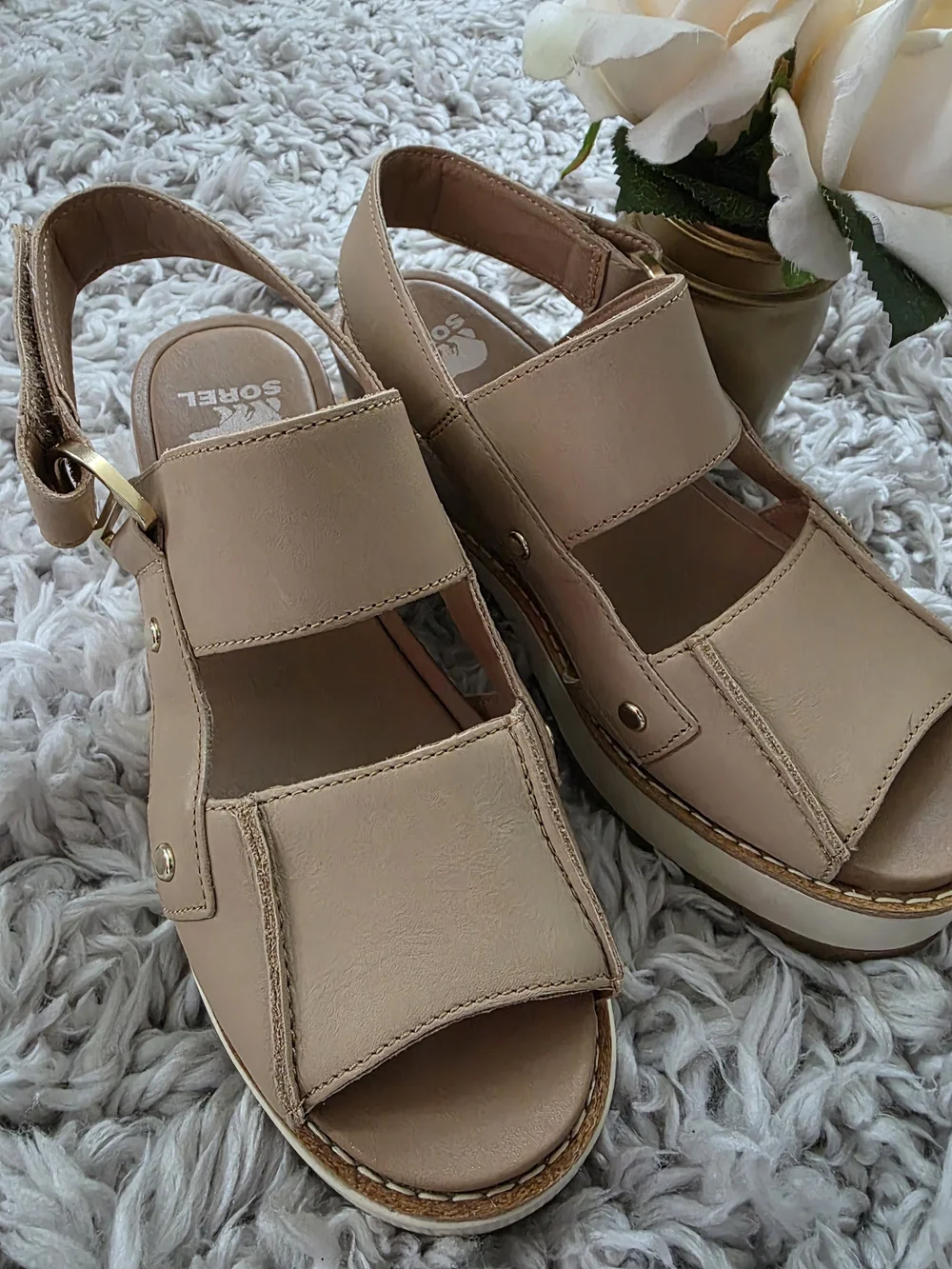 Sorel Joanie IV Wedge Sandals Sz 7